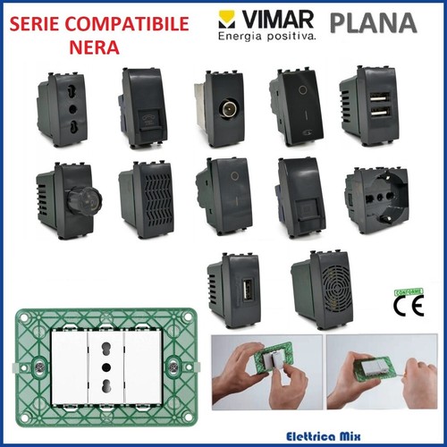 Vimar plana compatibile nera - vimar,