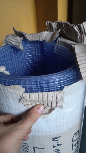 Rotolo materiale plastico blu