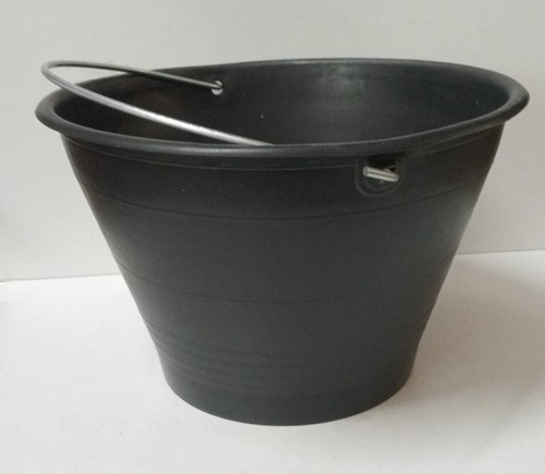 Secchio plastica muratore nero - plastica,
