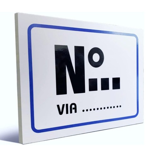 Targhetta numero civico - numero,